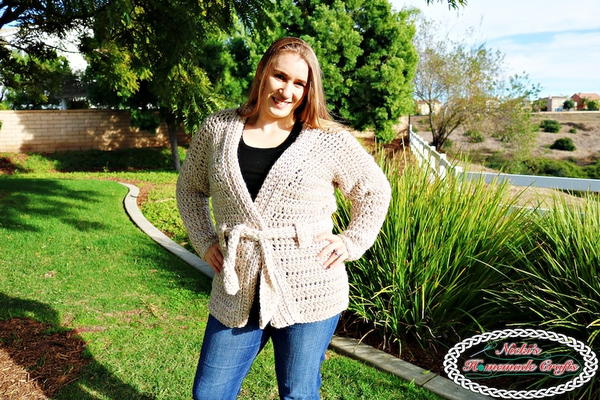 Chunky Belted Crochet Cardigan Chunky Belted Crochet Cardiagn