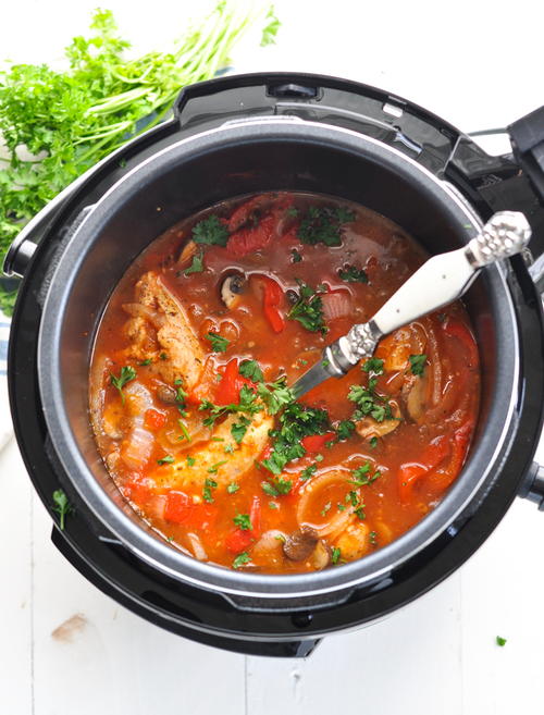 Slow Cooker Chicken with Peppers and Onion Slow Cooker or Instant Pot Chicken with Peppers and Onions