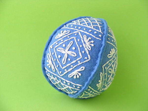 Fancy Embroidered Felt Egg Fancy Embroidered Felt Egg