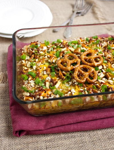 Pretzel and Honey Mustard Spaghetti Squash Casserole Pretzel and Honey Mustard Spaghetti Squash Casserole