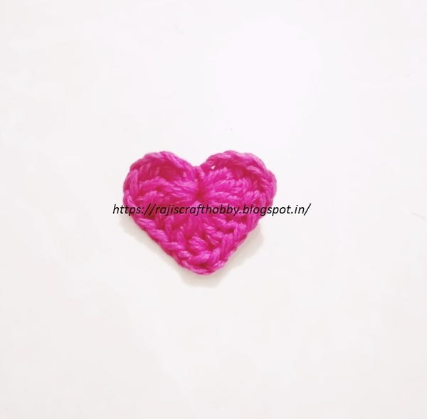Small Crochet Heart Applique Small Crochet Heart Applique