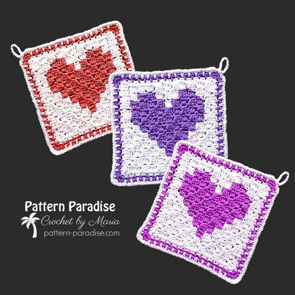 C2C Heart Washcloth C2C Heart Washcloth