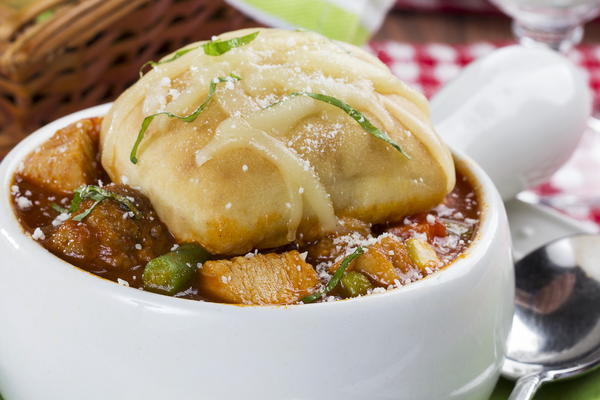 Chicken Meatball Parmesan Stoup