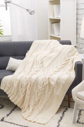 Wrapped in Luxury Cabled Knit Throw