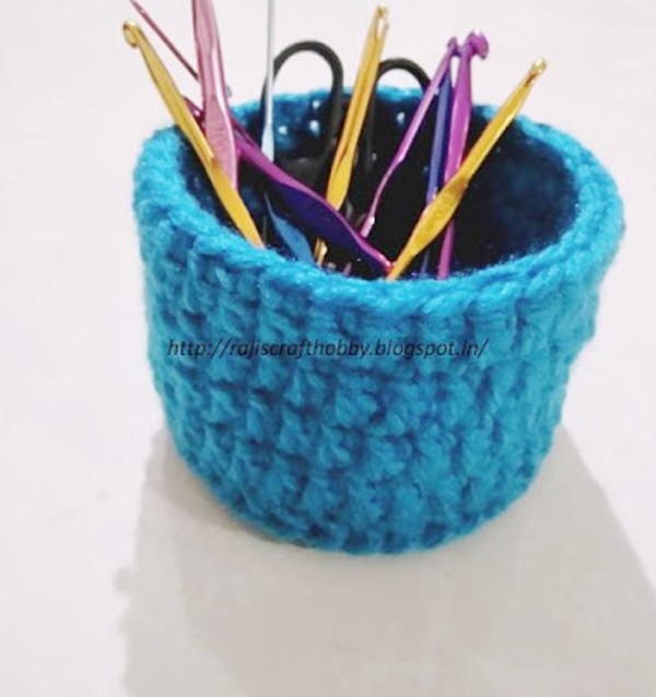 Crochet Utility Mini Basket Crochet Utility Mini Basket