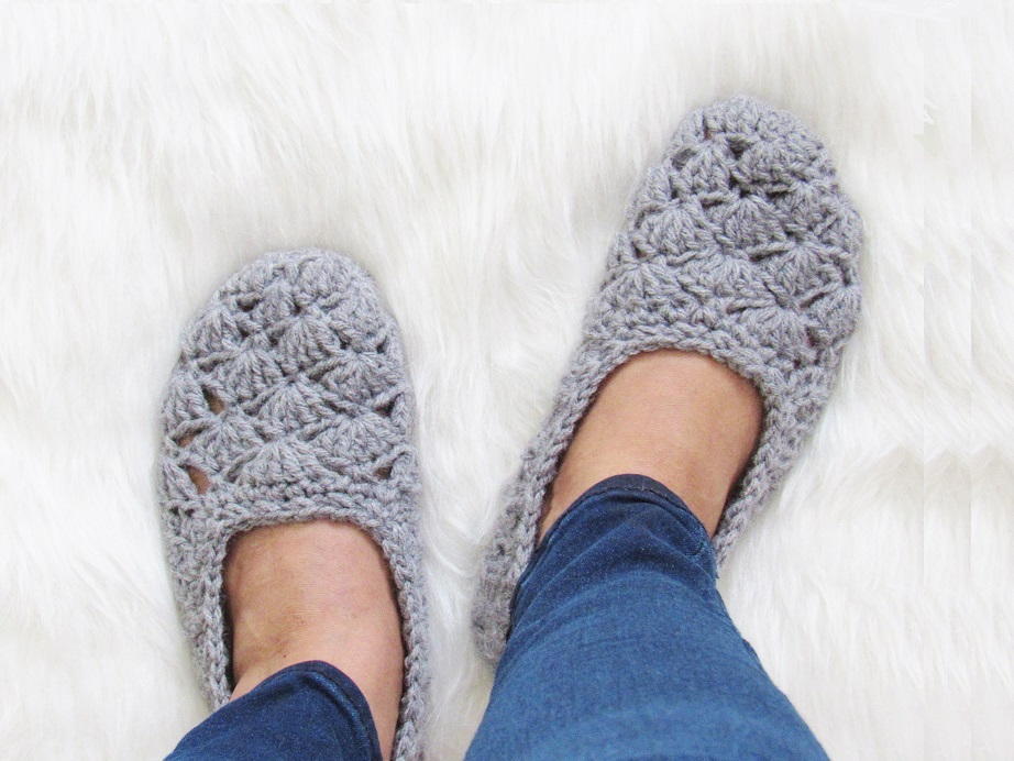 one hour crochet slippers
