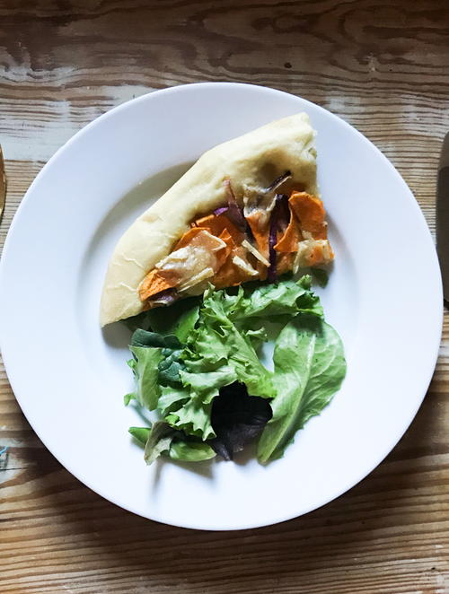 Sweet Potato, Onion and Brie Flatbread