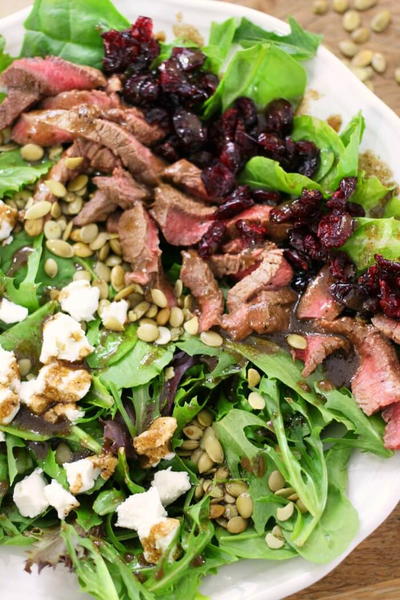 Cranberry Goat Cheese Steak Salad Cranberry Goat Cheese Steak Salad