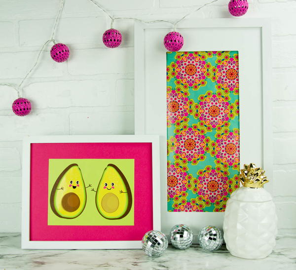 DIY Wall Art from Gift Wrap DIY Wall Art from Gift Wrap