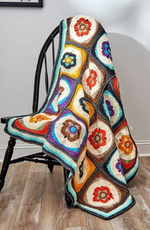 Groovy Flower Power Crochet Blanket Groovy Flower Power Crochet Blanket