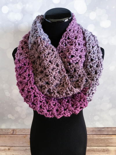 Frosted Berry Infinity Scarf