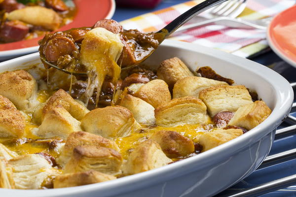 Chili Dog Bubble-Up Bake