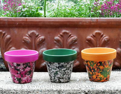 Decoupaged Seed Packet Clay Pots