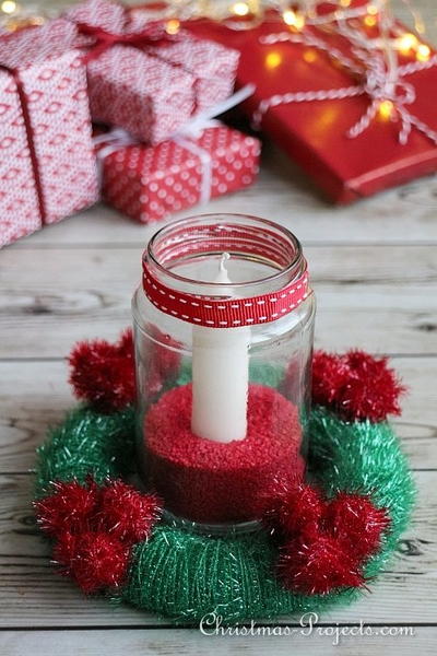 Sparkly Scrubby Yarn Wreath Sparkly Scrubby Yarn Wreath