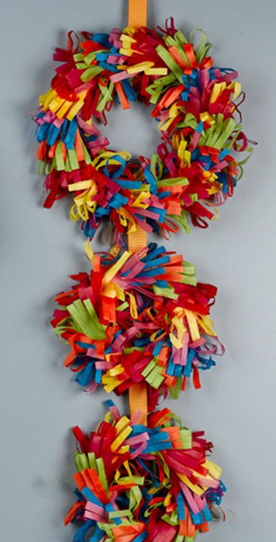 Colorful Tissue Wreaths