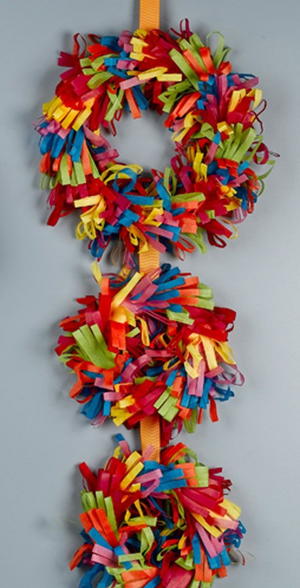 Colorful Tissue Wreaths