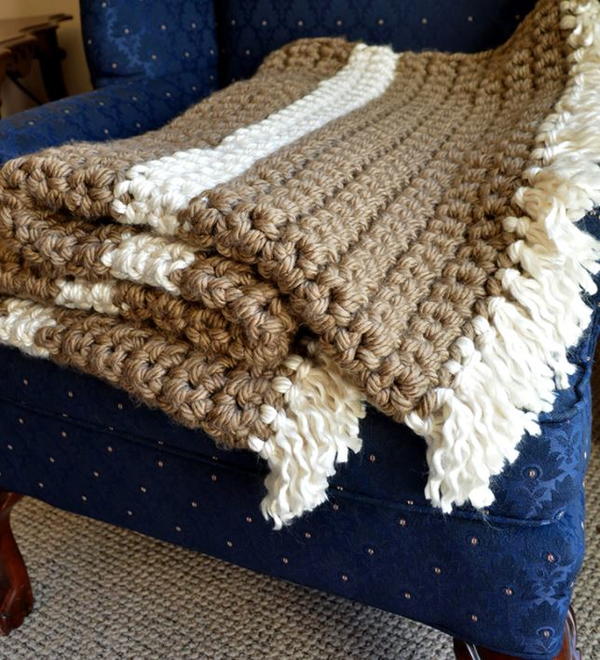 Mega Bulky Yarn Crochet Blanket Mega Bulky Yarn Crochet Blanket