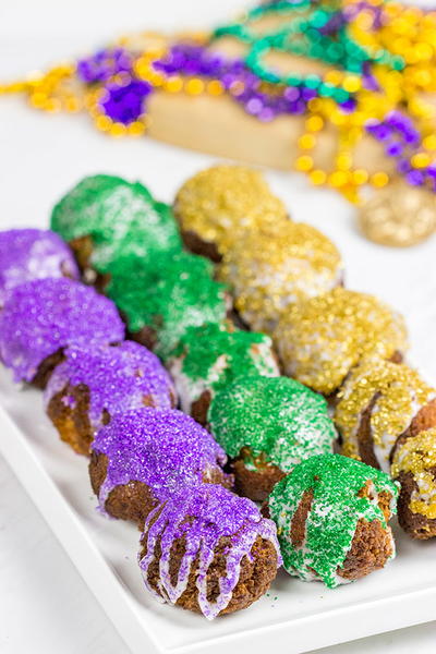 Mardi Gras Donut Holes Mardi Gras Donut Holes