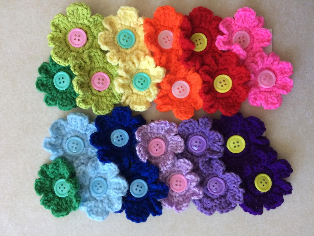 extra large flower hair clips