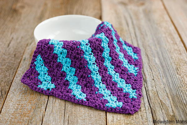Mini C2C Stripe Crochet Dishcloth Mini C2C Stripe Crochet Dishcloth