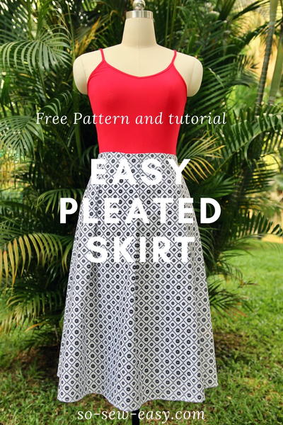 Easy Pleated Skirt Pattern Easy Pleated Skirt Pattern