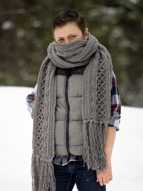 Snow Country Super Scarf Unisex Crochet Pattern Snow Country Super Scarf, Unisex Crochet Pattern