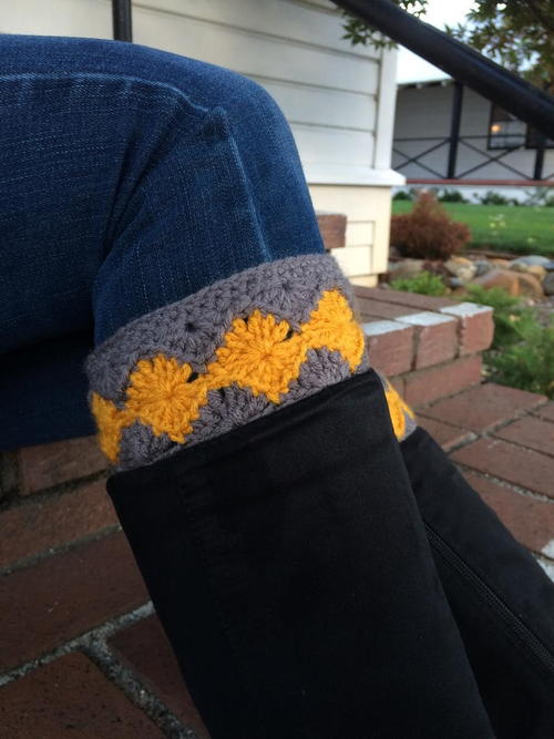 Crochet Diamond Boot Cuff