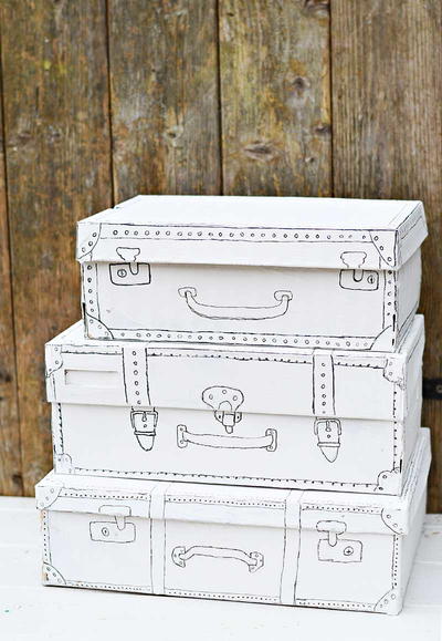 Stylish Vintage Storage from a Shoe Box Stylish Vintage Storage from a Shoe Box
