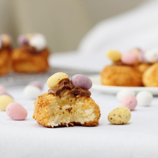 Coconut Macaroons Topped with Mini Eggs Coconut Macaroons Topped with Mini Eggs