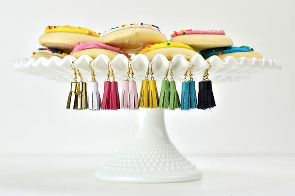 DIY Leather Tassel Earrings DIY Leather Tassel Earrings