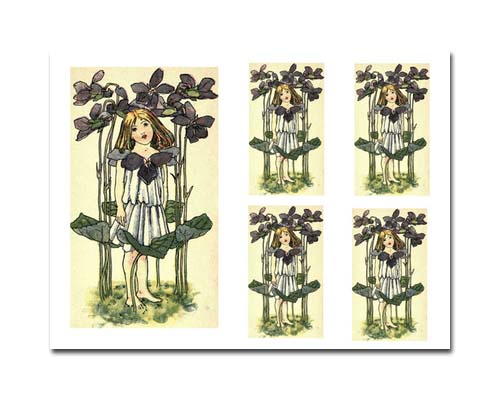 Vintage Flower Fairy Collage Page Vintage Flower Fairy Collage Page