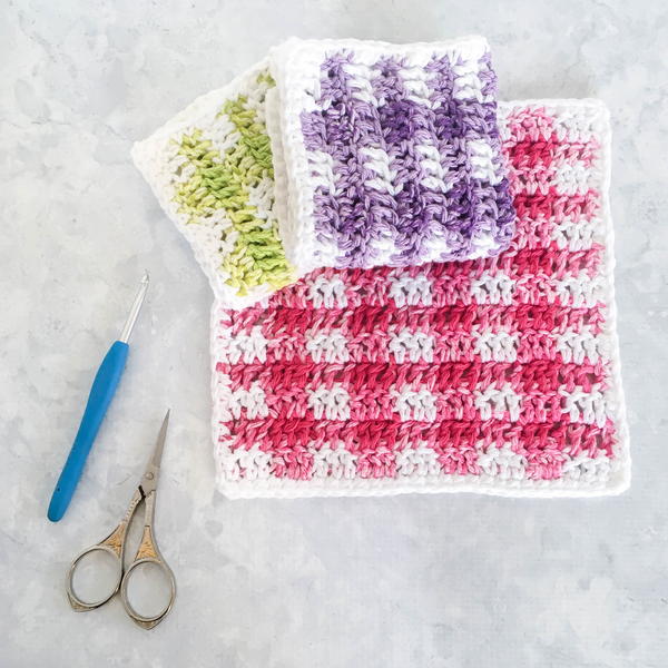 Spring Gingham Dishcloths Spring Gingham Dishcloths