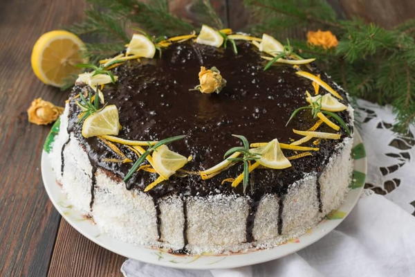 Biscuit Cake with Lemon Cream Biscuit Cake with Lemon Cream