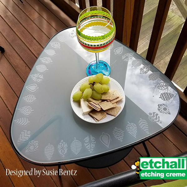 Etching a Thrift Store Glass Top Table Etching a Thrift Store Glass Top Table