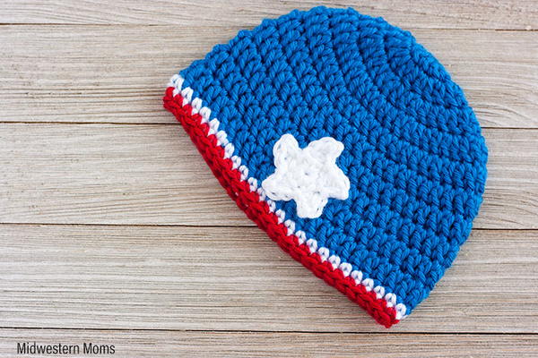 Patriotic Baby Hat Pattern For A Girl