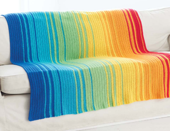 Rainbow Glass Spectrum Afghan Rainbow Glass Spectrum Afghan