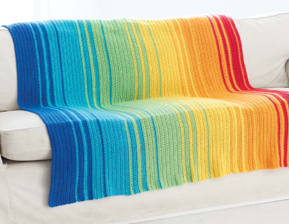 Rainbow Glass Spectrum Afghan