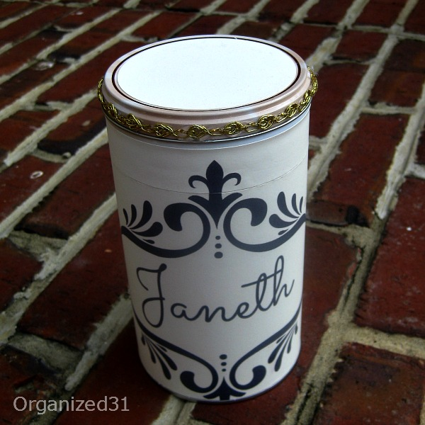 Personalized and Repurposed Tin Personalized and Repurposed Tin