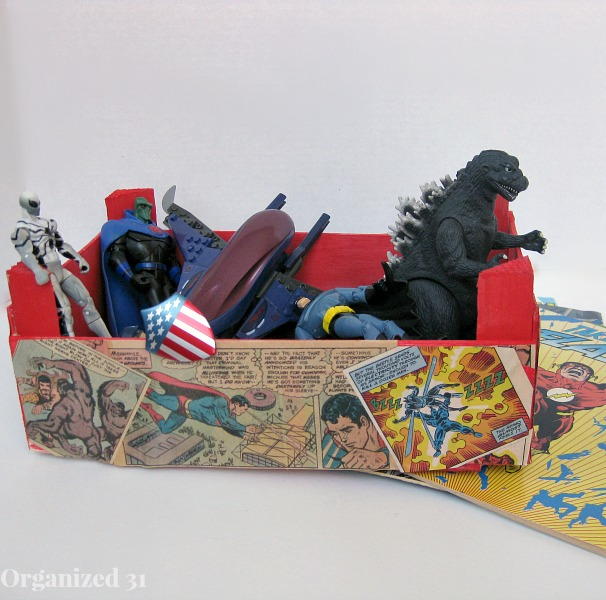 Upcycled Comic Book Crate Upcycled Comic Book Crate