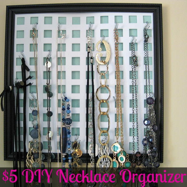 DIY Necklace Organizer DIY Necklace Organizer