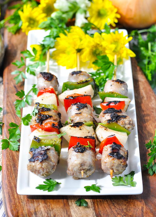 Grilled Italian Sausage Kabobs Grilled Italian Sausage Kabobs