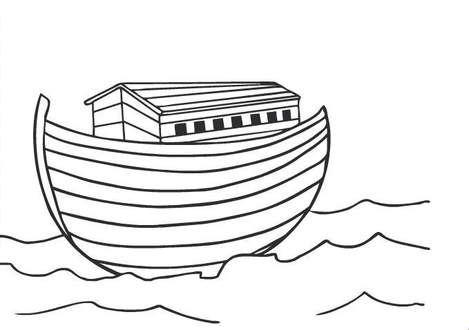 Noah Ark With Color Coloring Pages
