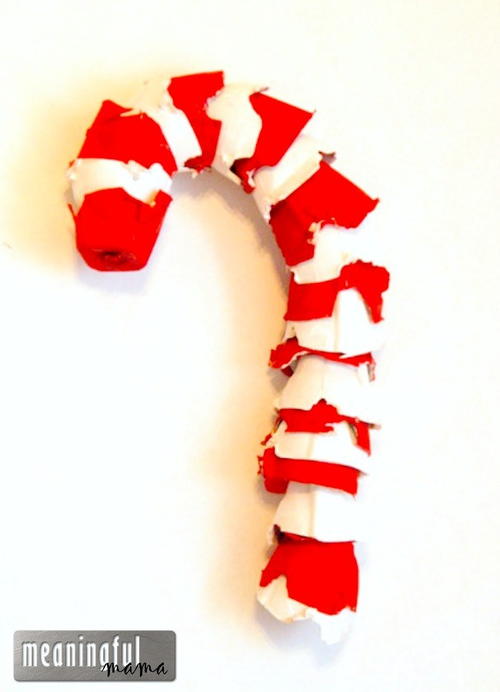 Egg Carton Candy Cane Egg Carton Candy Cane