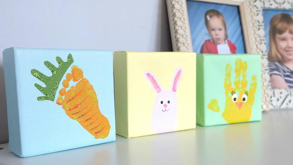 Easter Handprint and Footprint Canvas Critters_2