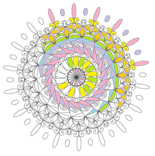 Spirograph Mandala Coloring Page Spirograph Mandala Coloring Page