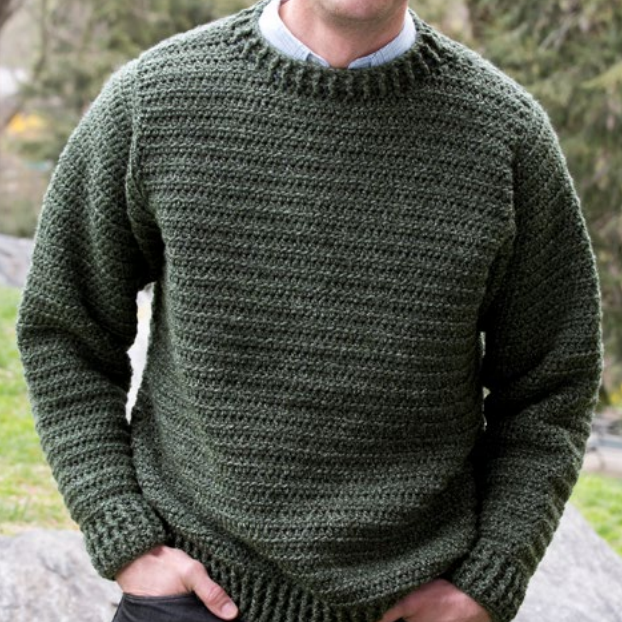 Free crochet patterns for men's sweaters outlet