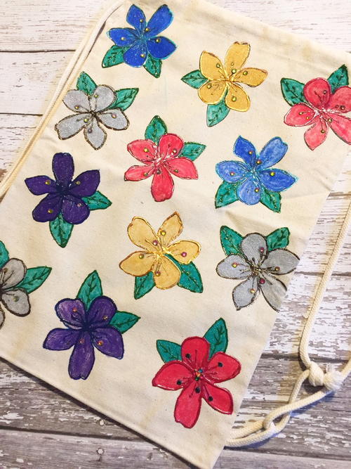 Glitter Flower Tote Bag Glitter Flower Tote Bag