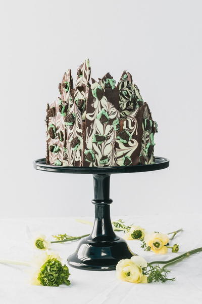 Chocolate Irish Creme Cake with Chocolate Mint Oreo Bark Chocolate Irish Creme Cake with Chocolate Mint Oreo Bark