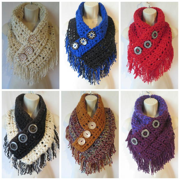 Crochet Fringe Triangle Scarf Crochet Fringe Triangle Scarf