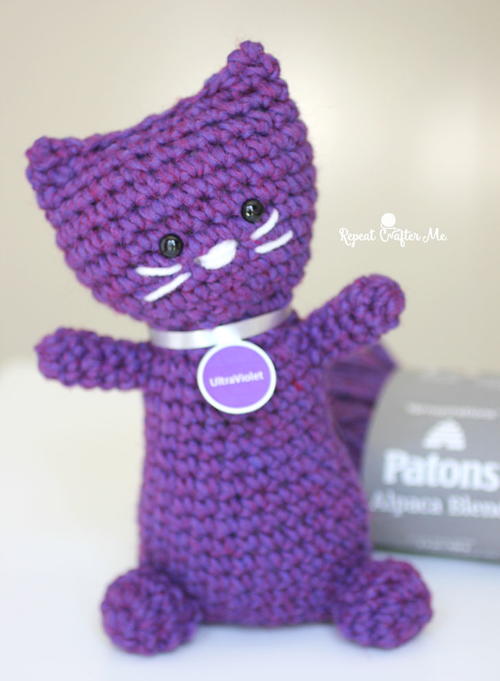 Purrfectly Purple Patons Crochet Kitty Purrfectly Purple Patons Crochet Kitty